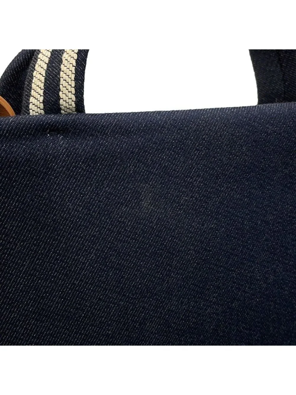 Chanel Tote CC Logo Denim Leather 2-Way Shoulder Bag